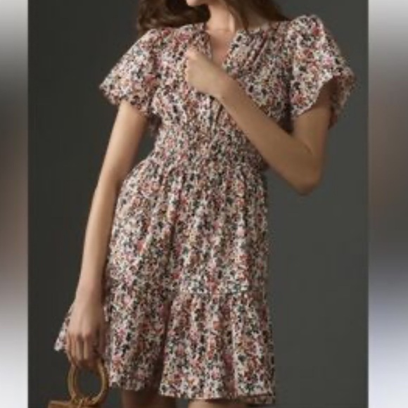 Anthropologie Dresses & Skirts - Anthropologie Multicolor Floral Mini Dress